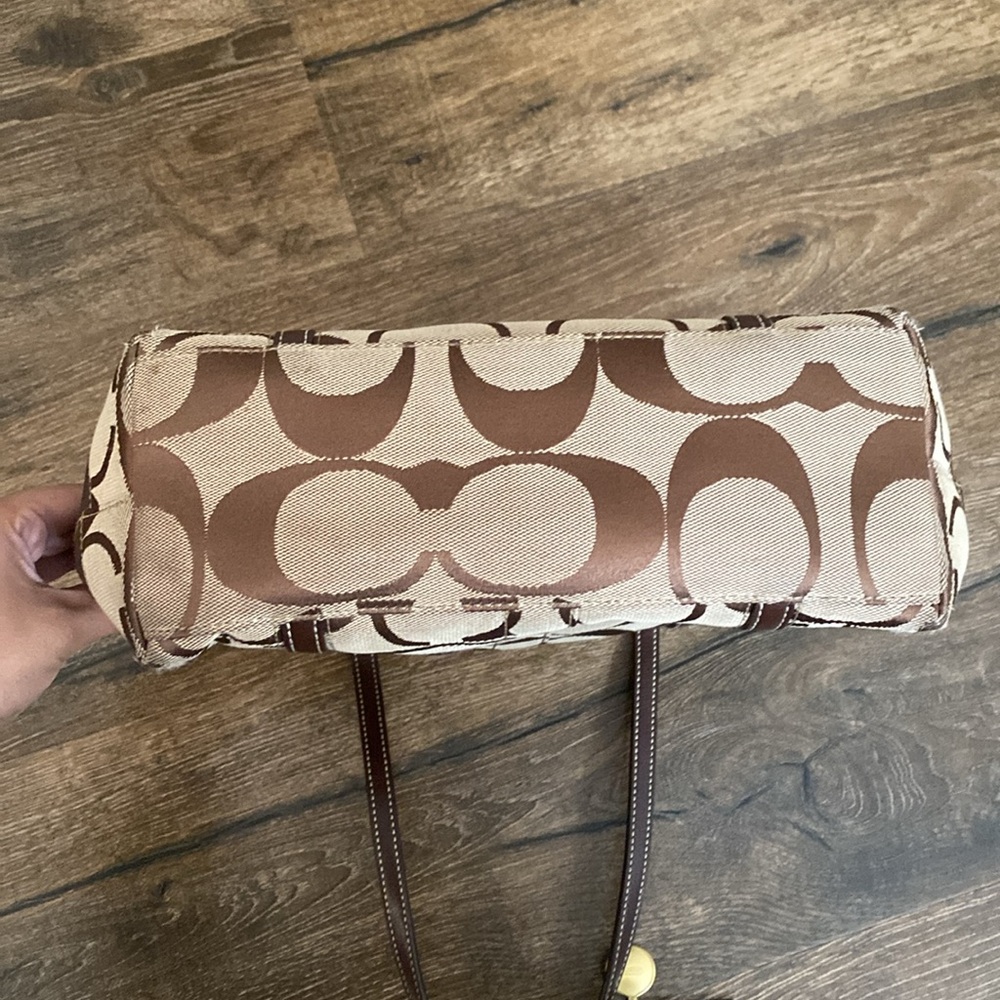 Coach Logo Brown Signature Tote Bag Reversible - Picture 5 of 14